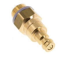 Brass DN 5 Air Coupling Plug G 1/4 inch Male Double Shut-Off