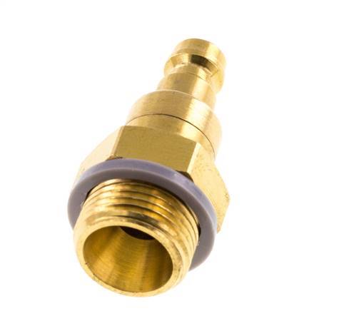 Brass DN 5 Air Coupling Plug G 3/8 inch Male Double Shut-Off