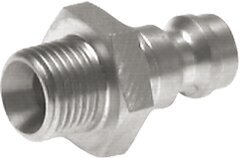 Nickel-plated Brass DN 5 Air Coupling Plug G 1/8 inch Male [5 Pieces]