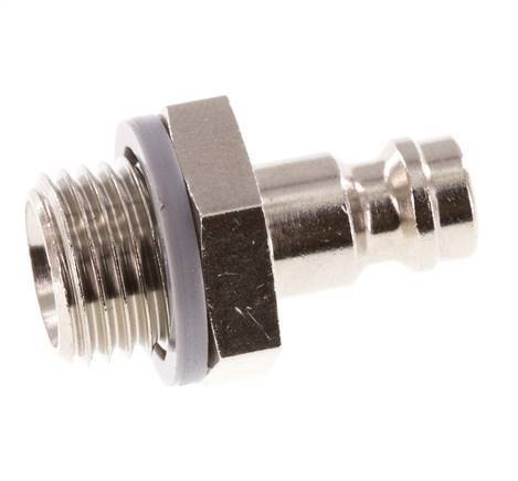 Nickel-plated Brass DN 5 Air Coupling Plug G 1/4 inch Male [5 Pieces]