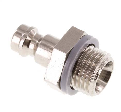 Nickel-plated Brass DN 5 Air Coupling Plug G 1/4 inch Male [5 Pieces]