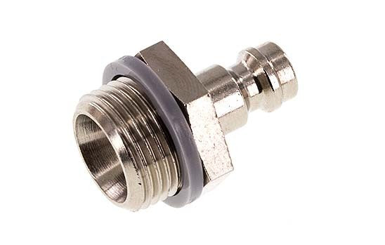 Nickel-plated Brass DN 5 Air Coupling Plug G 3/8 inch Male [2 Pieces]