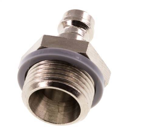 Nickel-plated Brass DN 5 Air Coupling Plug G 3/8 inch Male [2 Pieces]