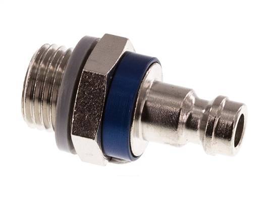 Nickel-plated Brass DN 5 Blue Air Coupling Plug G 1/4 inch Male