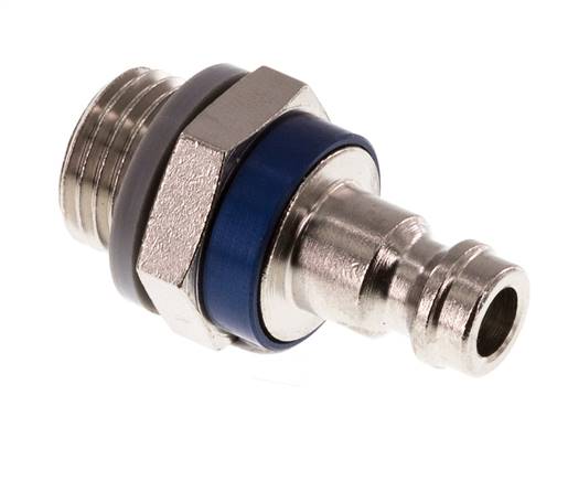 Nickel-plated Brass DN 5 Blue Air Coupling Plug G 1/4 inch Male
