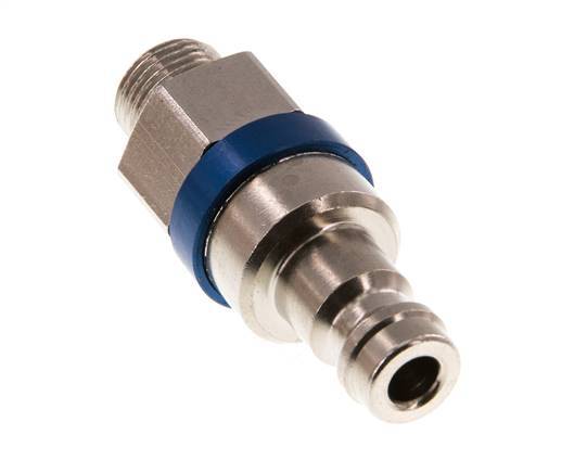 Nickel-plated Brass DN 5 Blue Air Coupling Plug G 1/8 inch Male