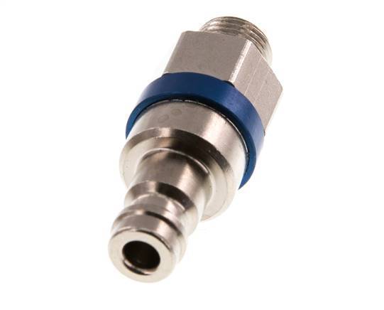 Nickel-plated Brass DN 5 Blue Air Coupling Plug G 1/8 inch Male