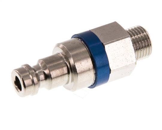 Nickel-plated Brass DN 5 Blue Air Coupling Plug G 1/8 inch Male