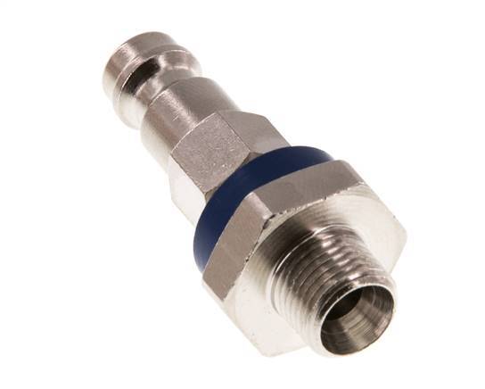 Nickel-plated Brass DN 5 Blue-Coded Air Coupling Plug G 1/8 inch Male
