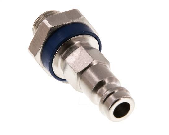 Nickel-plated Brass DN 5 Blue-Coded Air Coupling Plug G 1/8 inch Male