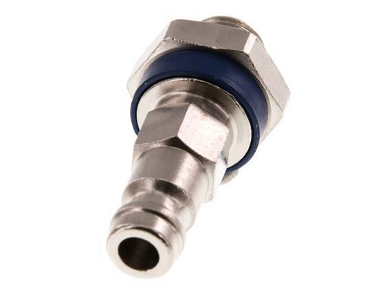 Nickel-plated Brass DN 5 Blue-Coded Air Coupling Plug G 1/8 inch Male