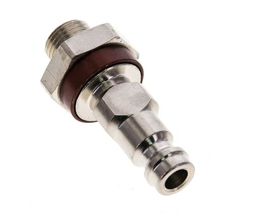 Nickel-plated Brass DN 5 Brown-Coded Air Coupling Plug G 1/8 inch Male