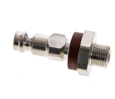 Nickel-plated Brass DN 5 Brown-Coded Air Coupling Plug G 1/8 inch Male
