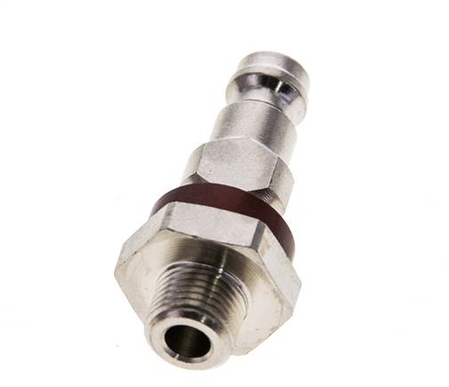 Nickel-plated Brass DN 5 Brown-Coded Air Coupling Plug G 1/8 inch Male