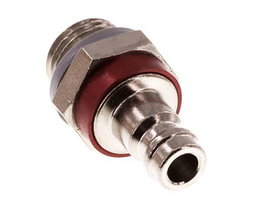 Nickel-plated Brass DN 5 Red Air Coupling Plug G 1/4 inch Male