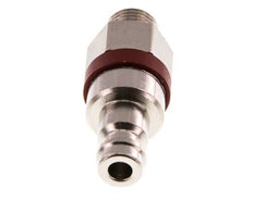 Nickel-plated Brass DN 5 Red Air Coupling Plug G 1/8 inch Male