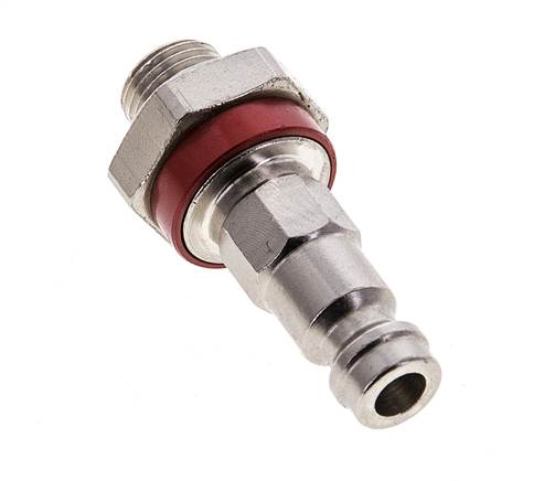 Nickel-plated Brass DN 5 Red-Coded Air Coupling Plug G 1/8 inch Male