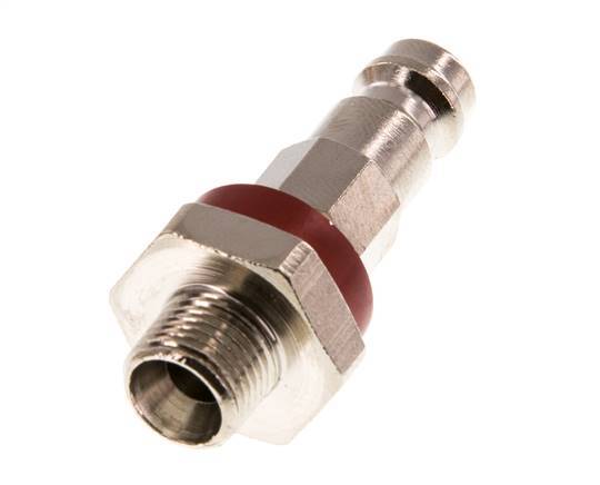 Nickel-plated Brass DN 5 Red-Coded Air Coupling Plug G 1/8 inch Male