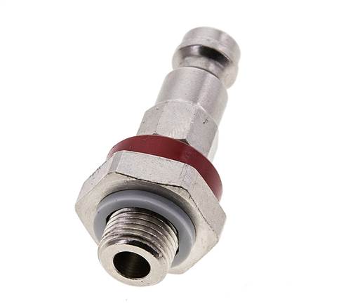 Nickel-plated Brass DN 5 Red-Coded Air Coupling Plug G 1/8 inch Male