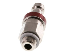 Nickel-plated Brass DN 5 Red Air Coupling Plug G 1/8 inch Male Double Shut-Off