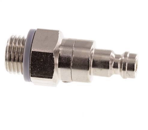 Nickel-plated Brass DN 5 Air Coupling Plug G 1/4 inch Male Double Shut-Off