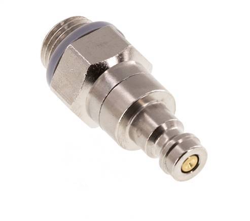 Nickel-plated Brass DN 5 Air Coupling Plug G 1/4 inch Male Double Shut-Off