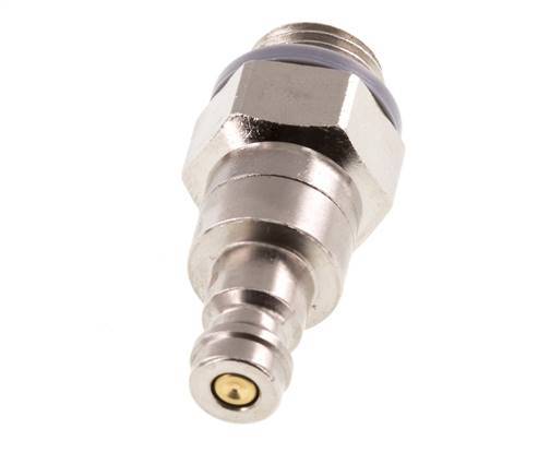 Nickel-plated Brass DN 5 Air Coupling Plug G 1/4 inch Male Double Shut-Off