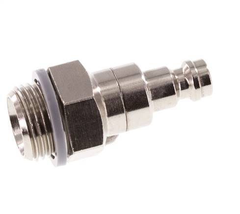 Nickel-plated Brass DN 5 Air Coupling Plug G 3/8 inch Male Double Shut-Off