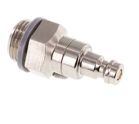 Nickel-plated Brass DN 5 Air Coupling Plug G 3/8 inch Male Double Shut-Off