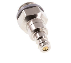 Nickel-plated Brass DN 5 Air Coupling Plug G 3/8 inch Male Double Shut-Off