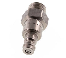 Stainless steel DN 5 Air Coupling Plug G 1/4 inch Male Double Shut-Off