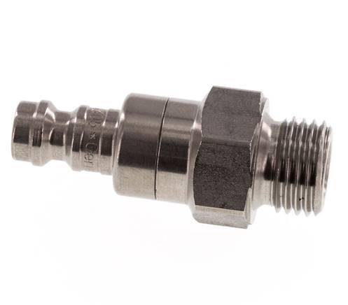 Stainless steel DN 5 Air Coupling Plug G 1/4 inch Male Double Shut-Off