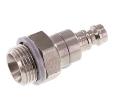 Stainless steel DN 5 Air Coupling Plug G 3/8 inch Male Double Shut-Off