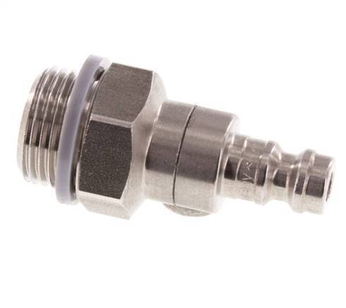 Stainless steel DN 5 Air Coupling Plug G 3/8 inch Male Double Shut-Off