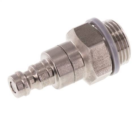 Stainless steel DN 5 Air Coupling Plug G 3/8 inch Male Double Shut-Off