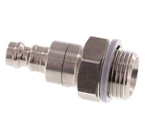 Stainless steel DN 5 Air Coupling Plug G 3/8 inch Male Double Shut-Off