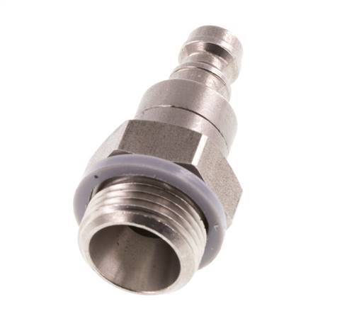 Stainless steel DN 5 Air Coupling Plug G 3/8 inch Male Double Shut-Off