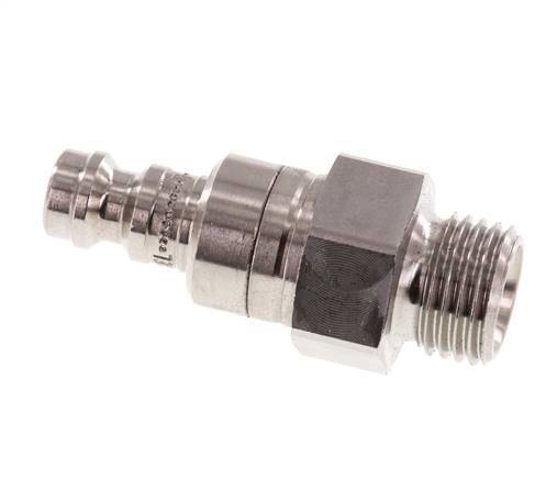 Stainless Steel 316L DN 5 Air Coupling Plug G 1/4 inch Male Double Shut-Off