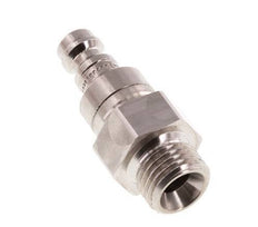 Stainless Steel 316L DN 5 Air Coupling Plug G 1/4 inch Male Double Shut-Off
