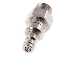 Stainless Steel 316L DN 5 Air Coupling Plug G 1/4 inch Male Double Shut-Off
