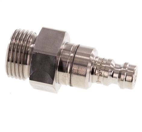 Stainless Steel 316L DN 5 Air Coupling Plug G 3/8 inch Male Double Shut-Off