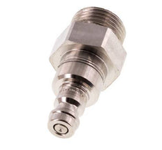 Stainless Steel 316L DN 5 Air Coupling Plug G 3/8 inch Male Double Shut-Off