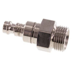 Stainless Steel 316L DN 5 Air Coupling Plug G 3/8 inch Male Double Shut-Off