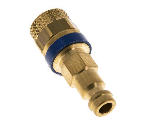 Brass DN 5 Blue Air Coupling Plug 6x8 mm Union Nut