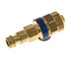 Brass DN 5 Blue Air Coupling Plug 6x8 mm Union Nut