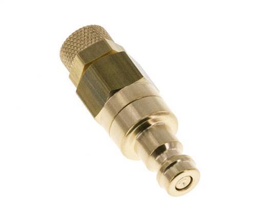 Brass DN 5 Air Coupling Plug 4x6 mm Union Nut Double Shut-Off