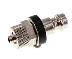 Nickel-plated Brass DN 5 Black Air Coupling Plug 4x6 mm Union Nut