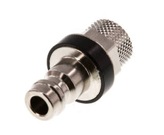 Nickel-plated Brass DN 5 Black Air Coupling Plug 4x6 mm Union Nut