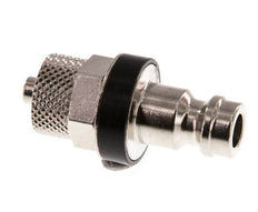 Nickel-plated Brass DN 5 Black Air Coupling Plug 4x6 mm Union Nut