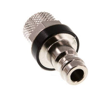 Nickel-plated Brass DN 5 Black Air Coupling Plug 4x6 mm Union Nut